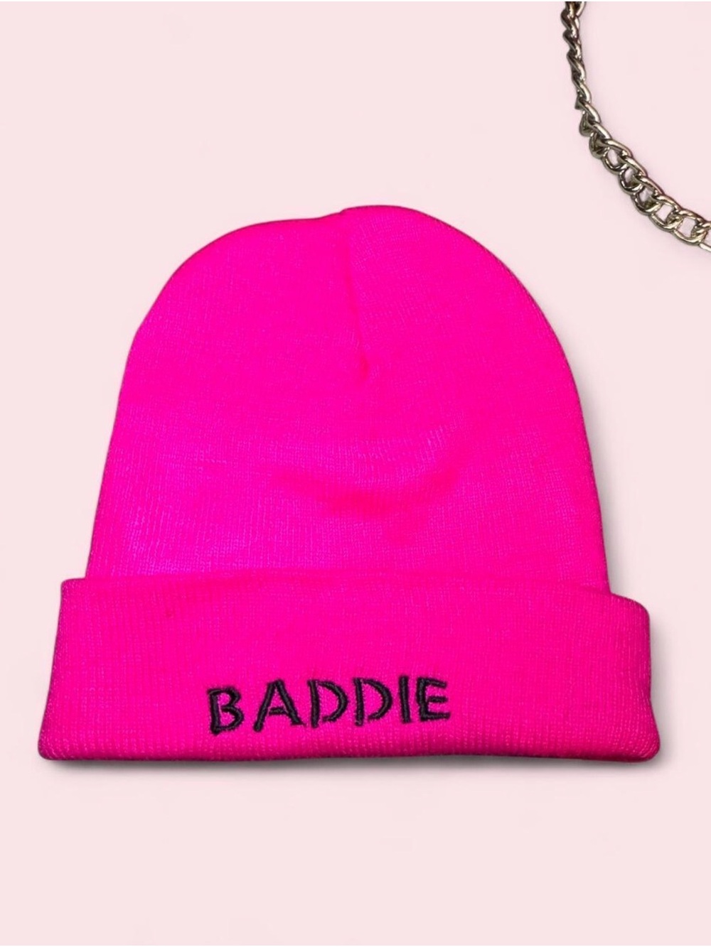 Women’s Baddie Beanie Hat - Hot Pink